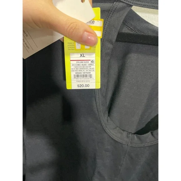 All in Motion CYA Long Sleeve Open Back Activewear Top Black XL 214 12 0851 - Picture 4 of 4